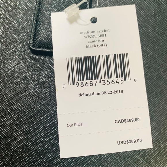 Black medium Cameron satchel leather Kate spade - Picture 4 of 5